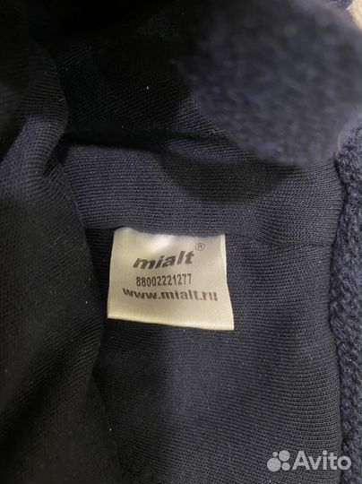 Шапка шерстяная с натуральным помпоном 52-54