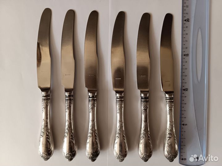 Наборы ложек вилок ножей мельхиор Зиш СССР