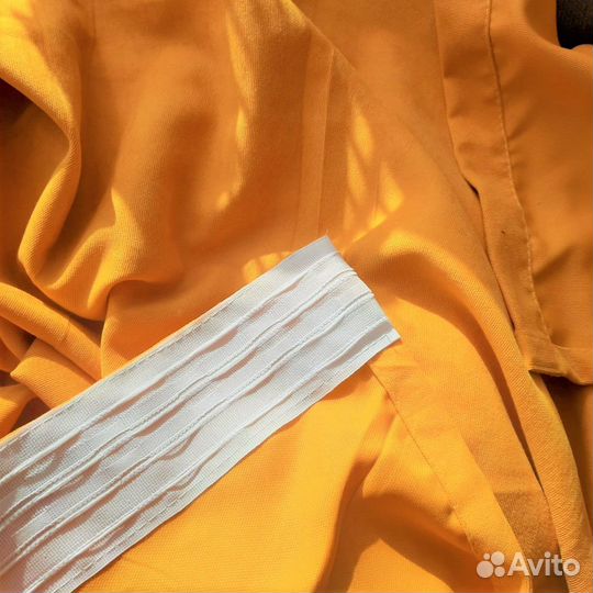 Штора готовая Канвас желтая 150х250см новая