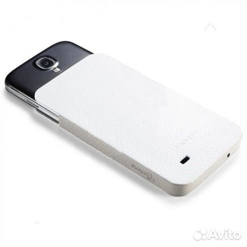 Кожаный чехол для samsung Galaxy S4 (Белый)