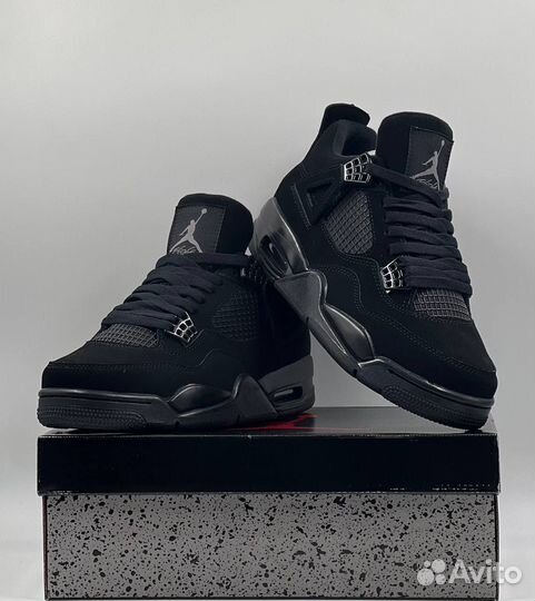 Кроссовки nike air jordan 4 retro black cat 42