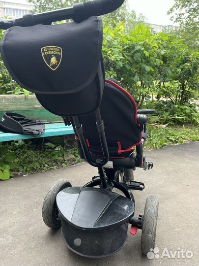 Велосипед коляска трехколесный lamborghini