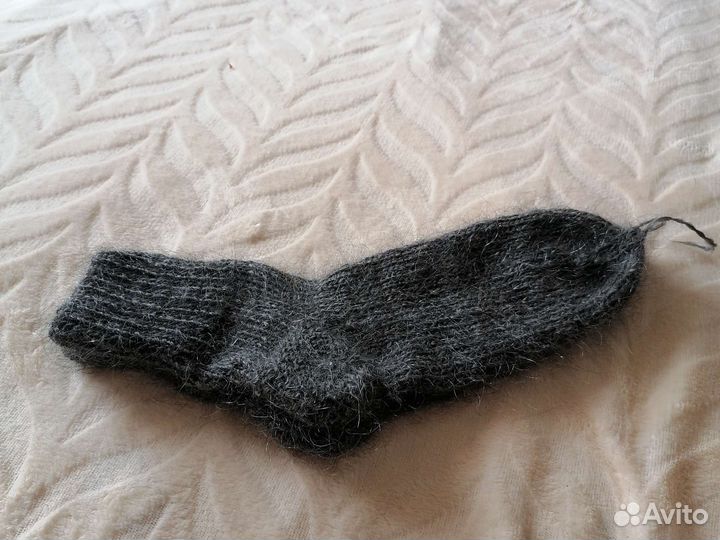 Пуховые носки. Ручная работа