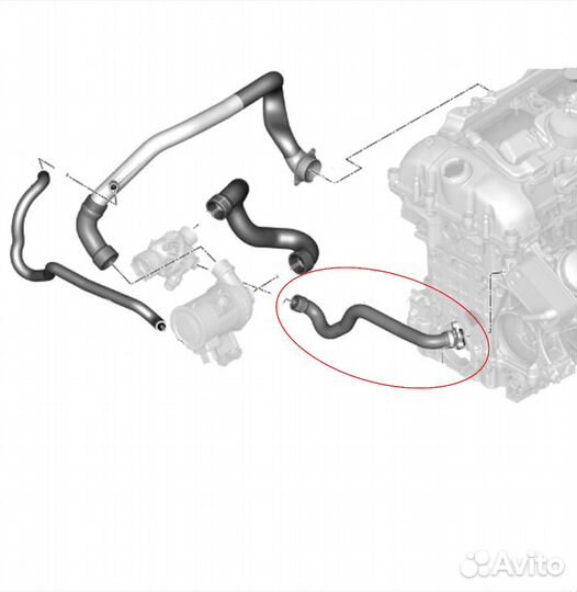 Патрубок системы охлаждения BMW 11537649409