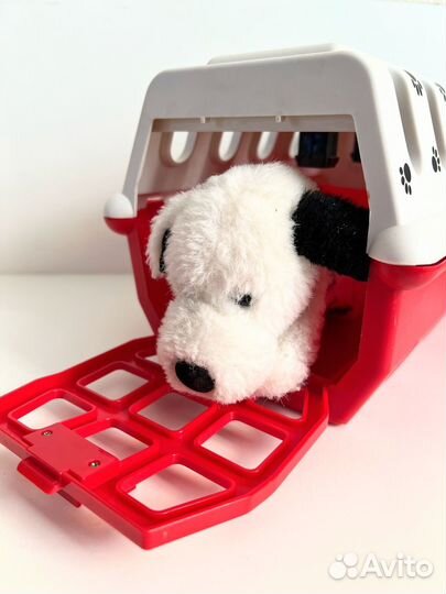 Переноска с щенком battat от набора ветеринара