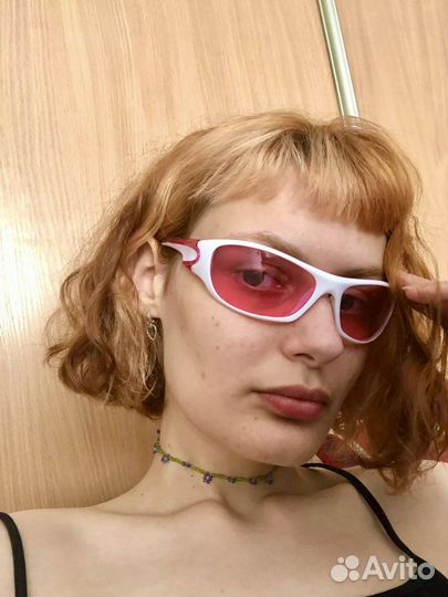 Очки Balenciaga/Y2K спортивные розовые