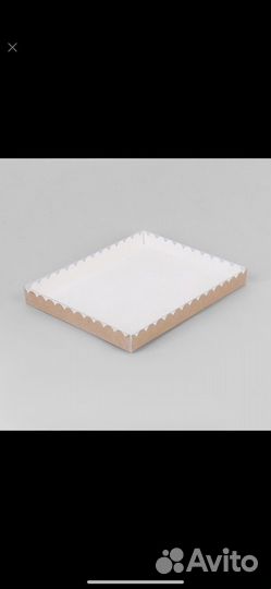 Коробка с крышкой PVC крафт 23,5х30х3 см