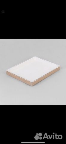 Коробка с крышкой PVC крафт 23,5х30х3 см