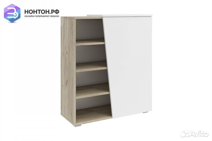 Тумба для обуви Одри 458.01 дуб крафт / белый