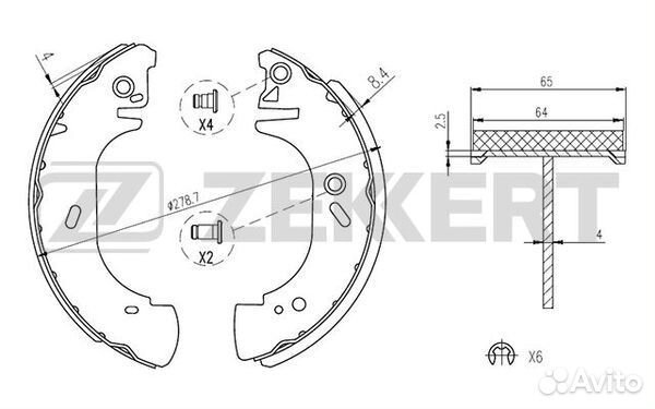 Колодки тормозные барабанные задние