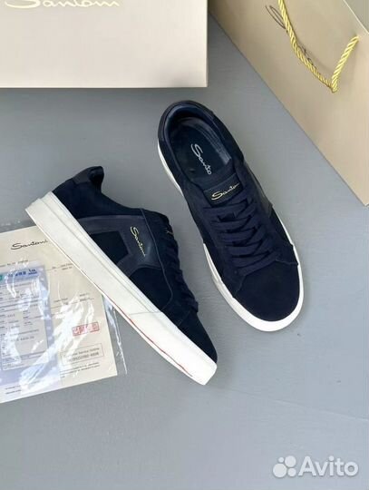 Santoni кеды черные