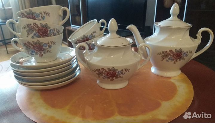 Сервиз чайный Рижский фарфоровый завод бу