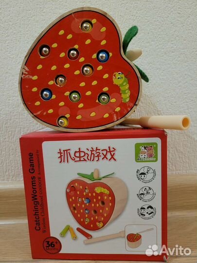 Червячки в клубничке Монтессори