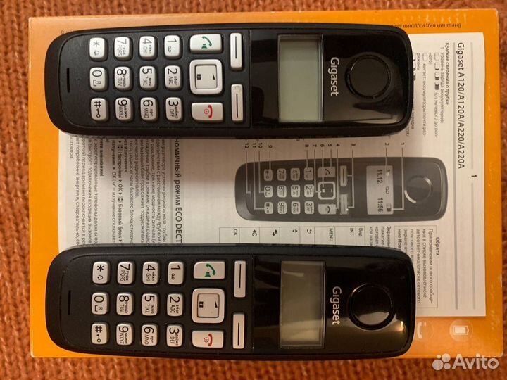 Радиотелефон gigaset с 2 безпроводными трубками