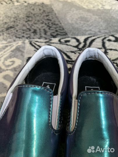 Кеды vans Holographic leather slip-on оригинал