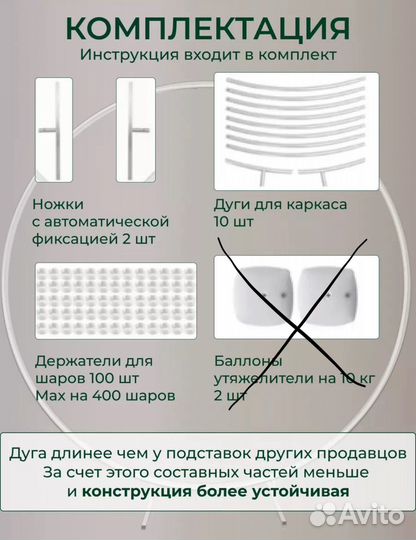 Каркас арка для фотозоны 2м круглая