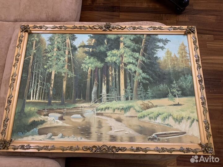 Картина маслом на холсте старинная
