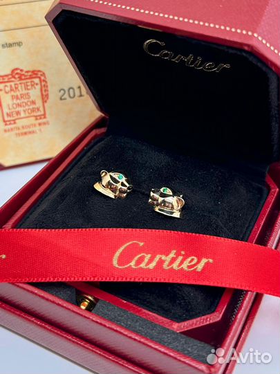 Золотые серьги cartier