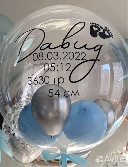 Шары на выписку с надписью