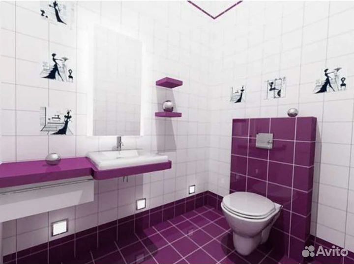 Плиточник под ключ, туалет, ванна внутрени отделка