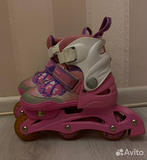 Роликовые коньки раздвижные + комплект защиты