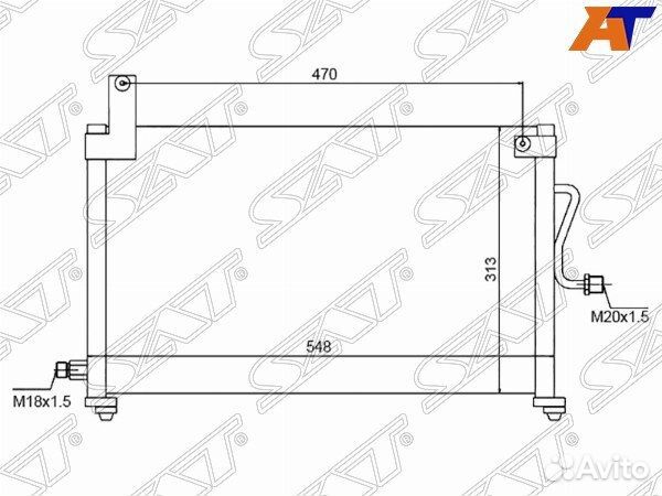 Радиатор кондиционера Daewoo Matiz 97-15 ST-DW1