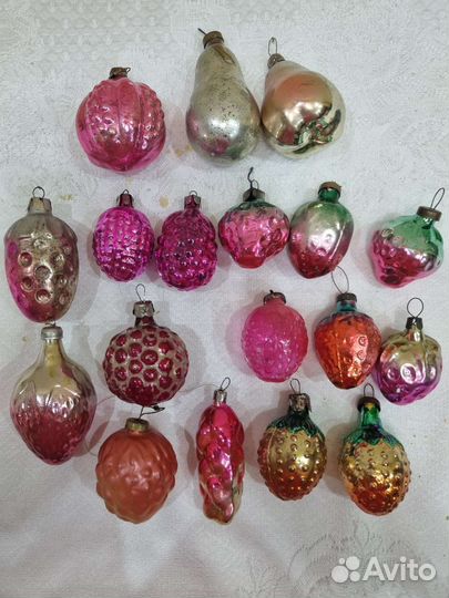 Елочные игрушки.Овощи,фрукты,шишки