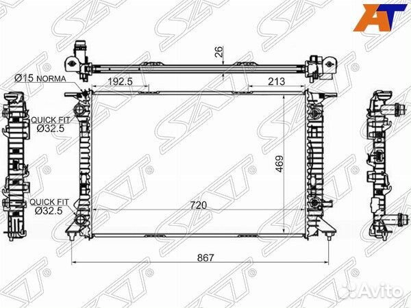 Радиатор audi A4, audi A4/S4 07, audi A4/S4 07-14