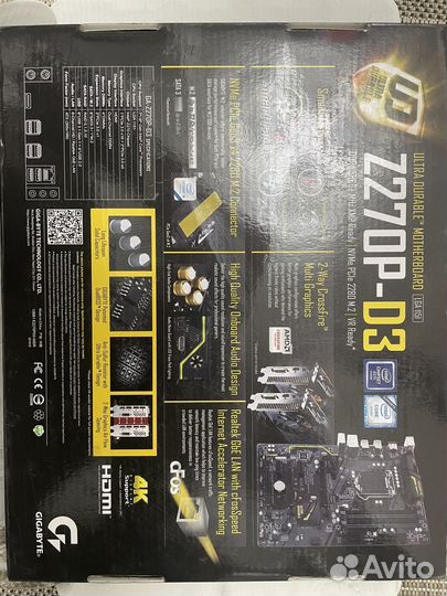 Материнская плата z270p-D3 с процессором G3930