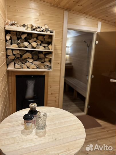 Баня на дровах с домиком