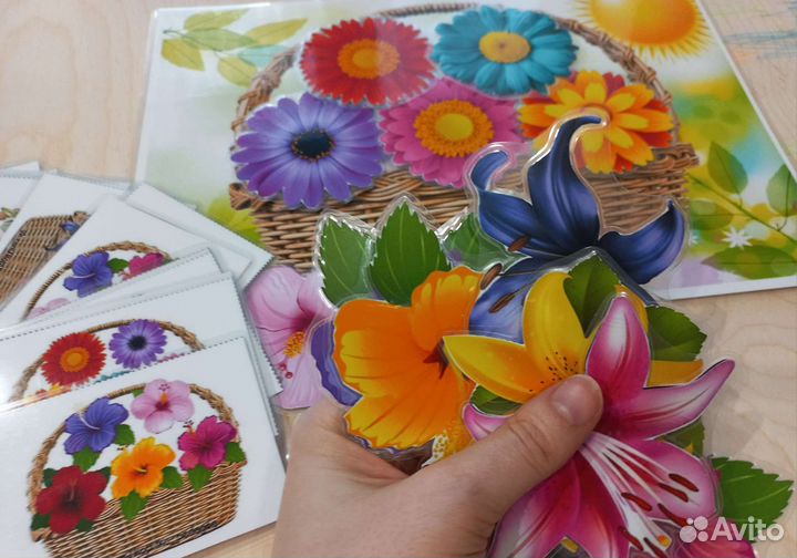 Корзинка с цветами по образцу