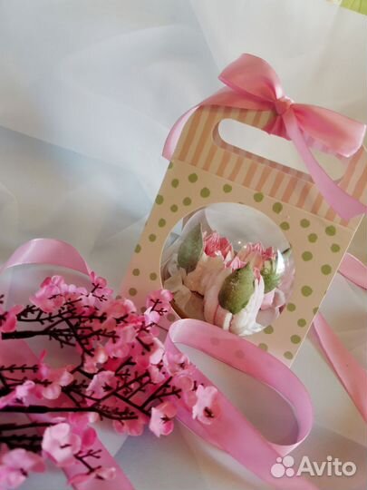 Сладкий букет из зефира, коробочка зефира, подарок