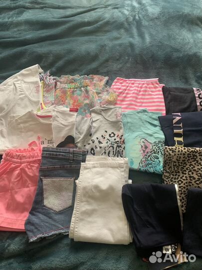 Летние вещи для девочки р.140-146 пакетом