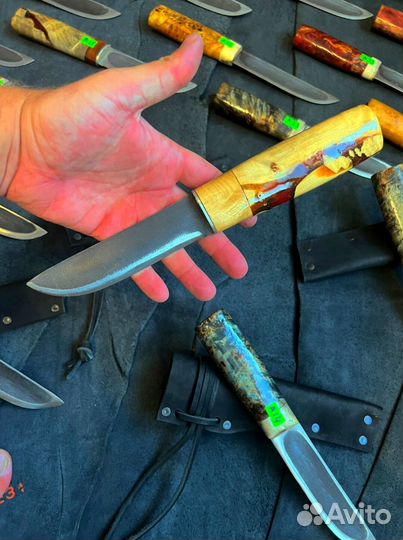 Якутский нож 110х18ш кованный ручная работы