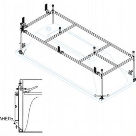 Cezares EMP-140-70-MF-R Каркас для ванны