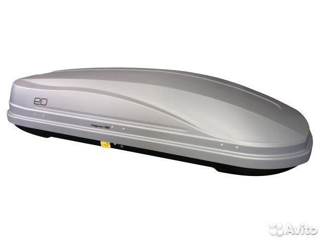 Автобокс Магнум 390 серый карбон быстросъем