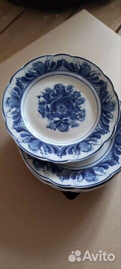 Тарелка Гжель