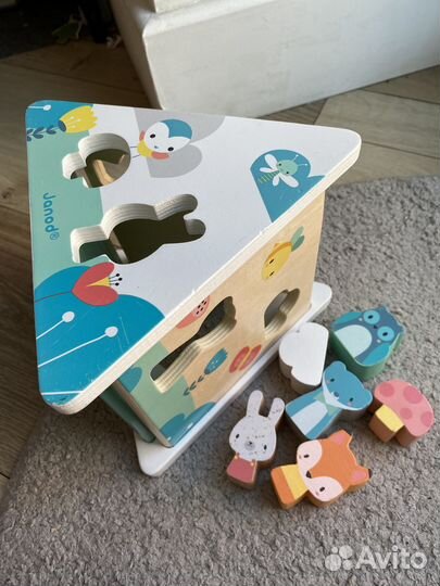 Janod+Коробка Кубики сортеры развивашки