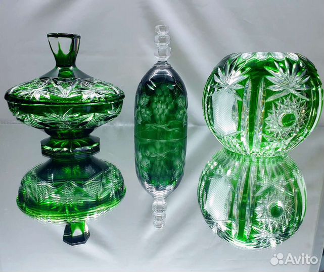 Ваза для цветов хрусталь цветной хрусталь