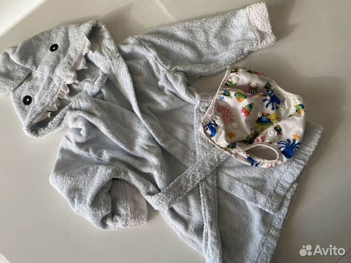 Махровый халат детский 86-98 купальные плавки от 0