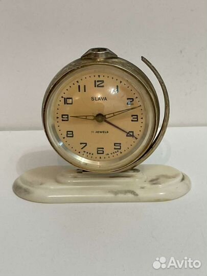 Часы настольные СССР, слава и восток, будильник