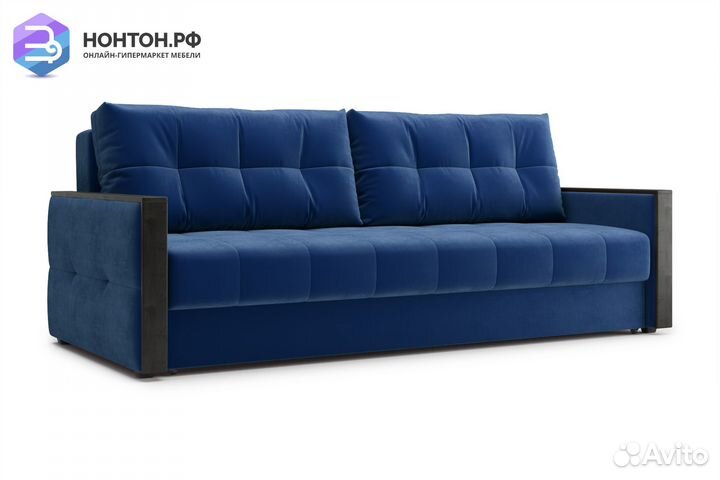 Диван еврокнижка Инсайд 3-х местный темно-синий