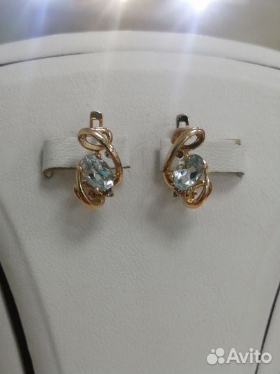 Золотые серьги 583 пробы