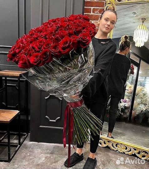 Высокие розы Доставка цветов