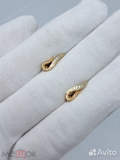 Серьги с фианитами
