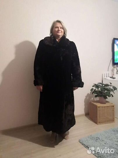 Шуба мутоновая женская размер 50 52