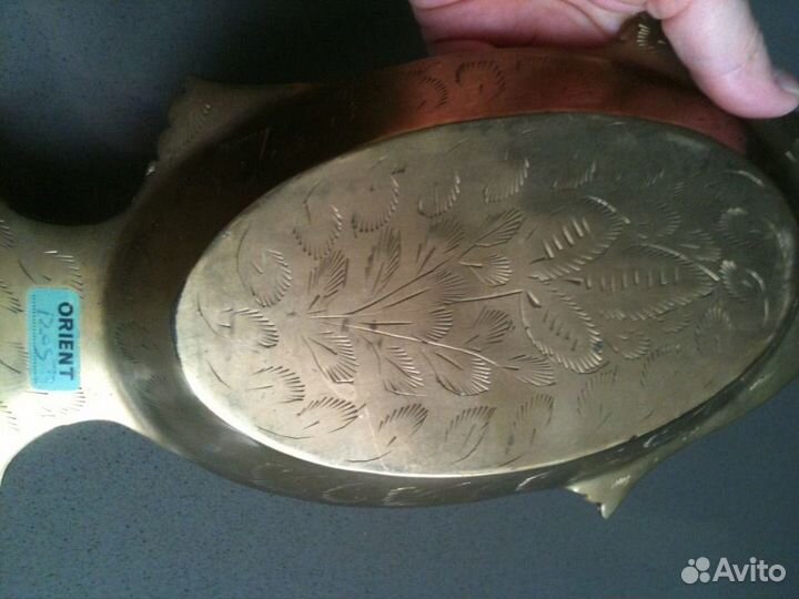 Фруктовница/ блюдо в виде рыбы латунь, Индия