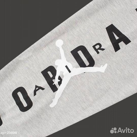 Спортивные штаны jordan бананы серые свободные 50(L)