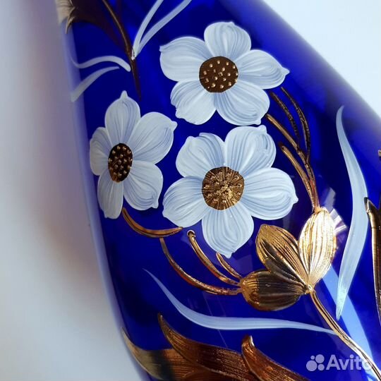 Ваза для цветов. Цветное стекло, Богемия