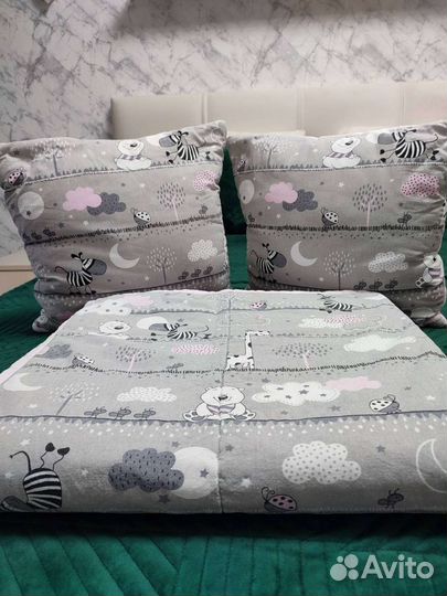 Детское покрывало с подушками